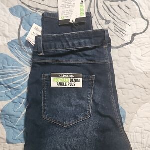 D. Jeans Women's Recycled Denim Ankle Jeans - Dark Blue